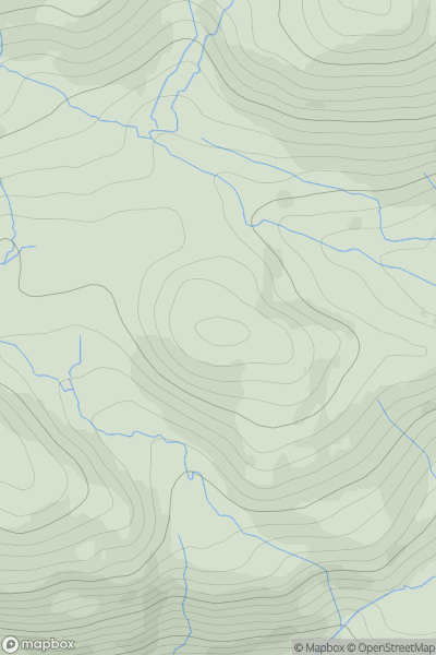 Thumbnail image for Carnan [Applecross to Achnasheen] showing contour plot for surrounding peak